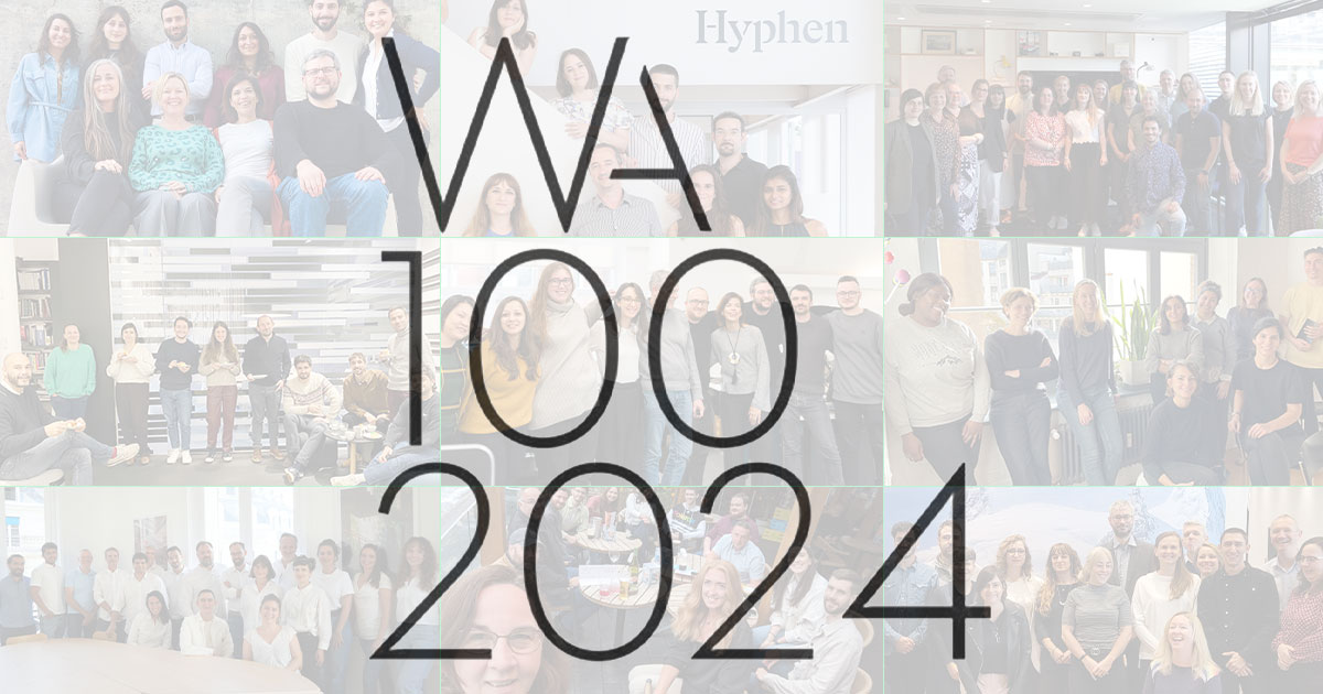 Hyphen aparece por tercera vez en la clasificación WA100